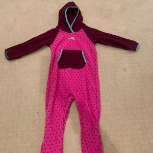 The North Face one piece fleece hooded one-piece